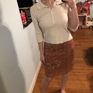 Angie Multicoloured boho skirt with floral pattern